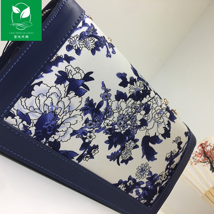 青花瓷系列真絲包